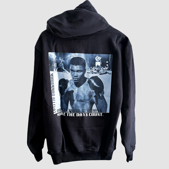 Never Old Muhammed Ali Clay Graphic Hoodie Sweatshirt Black, NWT-XL - Picture 6 of 8